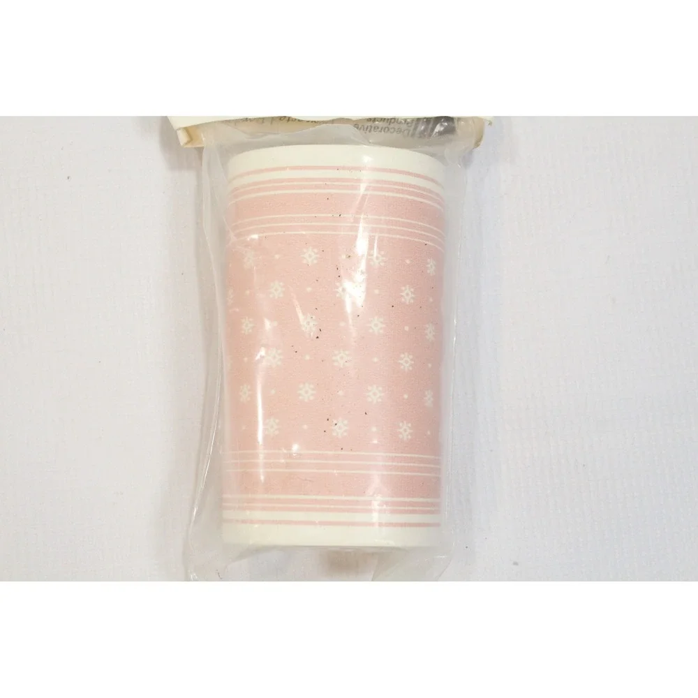 Vintage Pink Snowflake Wall Border Pre-Pasted 27 Ft National Gypsum 45742 54256